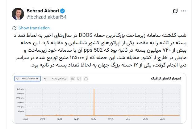 حمله سنگین سایبری به یکی از اپراتورهای کشور مهار شد 1